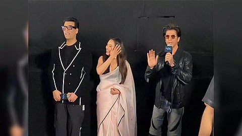 Karan Johar, Rani Mukerji, SRK (Image: ANI Photo)