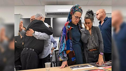 Israel Prime MInister Benjamin Netanyahu meets family members of Israeli hostages held captive by Hamas. (Photo: X//@IsraeliPM)