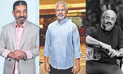 (From L to R) Kamal Haasan; Mani Ratnam and Ravi K Chandran