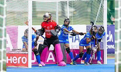 Indian women's hockey team goalkeeper Bichu Devi Kharibam (ANI)