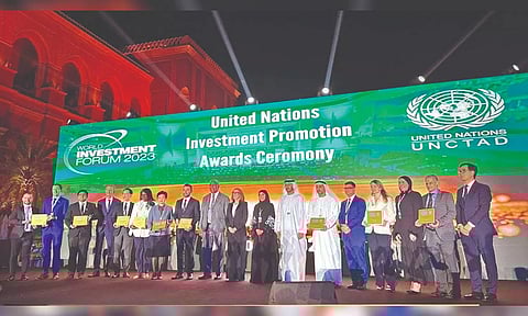 V Vishnu, Managing Director and CEO, Guidance, received the UN award from Rebeca Grynspan, Director General, UNCTAD.

