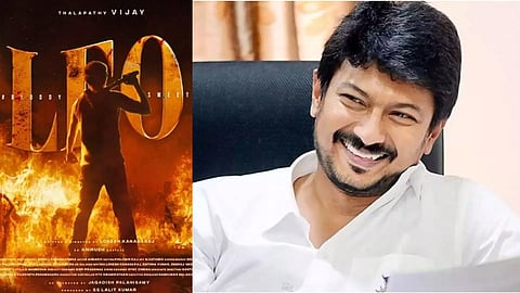 (L to R) Leo poster; Udhayanidhi Stalin