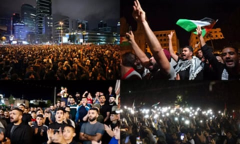 Protest against GAZA Hospital Attack (Image: IANS)