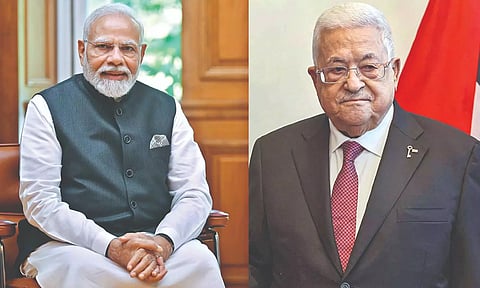Narendra Modi; Mahmoud Abbas