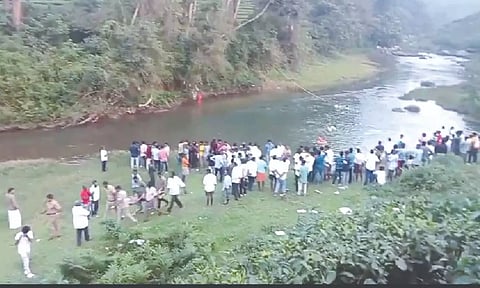 Search under way on the river in Valparai.