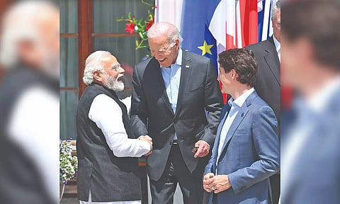 Modi, Biden and Trudeau at G20