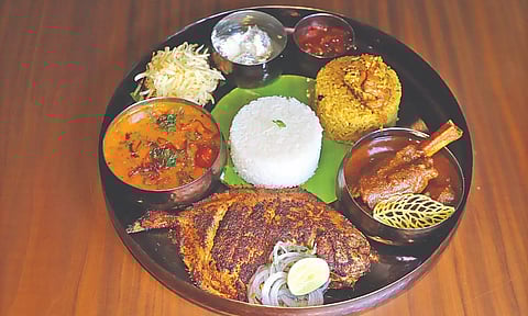 Pujo festival platter (Non-veg) (Photo: Manivasagan N)