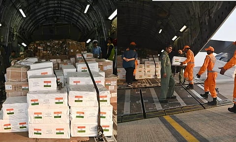 India sends humanitarian aid for people of Palestine (Photo: X/@MEAIndia)
