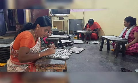 Women involved in making silver kolusu in Salem (File)