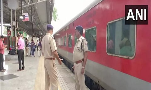Visual of the train inside which the RPF jawan opened fire on passengers (ANI)