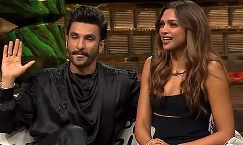 Ranveer Singh and Deepika Padukone in 'Koffee with Karan' (X)