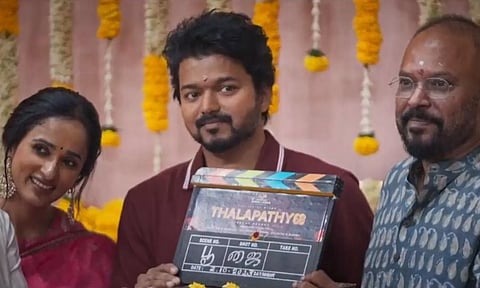 Still from the 'Thalapathy 68' pooja video.