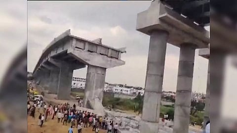 Gujarat's Palanpur bridge collapse (Photo/ANI)