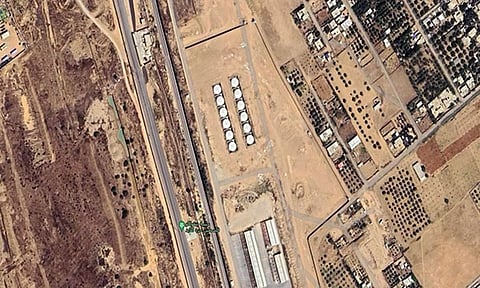 IDF claims these fuel tanks, inside Gaza, contain more than 5,00,000 liters of fuel. (Photo: X/@IDF)