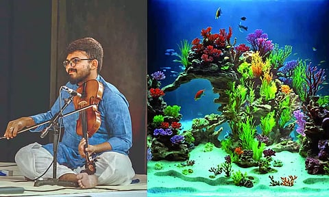 Original and Optical Illusion image of Sayee Rakshith