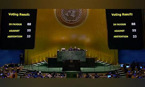 UN adopts resolution calling for "immediate and sustained humanitarian truce" in Gaza (Photo: YouTube/UN)