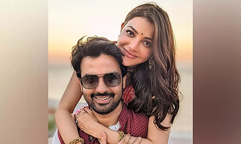 Kajal Aggarwal with her husband Gautam Kitchlu. (ANI)