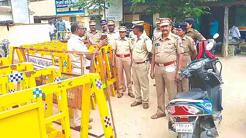 Police deployed to defuse tension in Sokkadi village in Krishangiri district