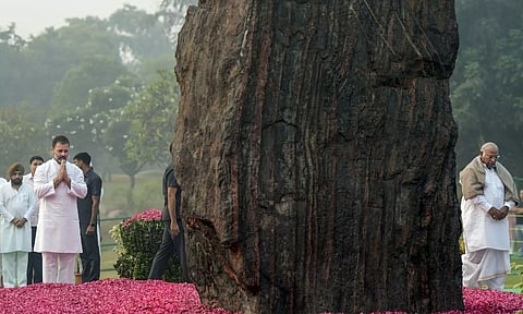 Rahul pays tribute to former PM Indira Gandhi on her death anniversary (PTI)