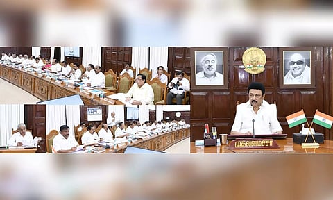 TN CM MK Stalin chairs Cabinet meeting at the Secretariat. (X/@CMOTamilnadu)
