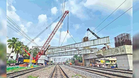 Works under way for the MRTS Phase II extension between Velachery and St Thomas Mount