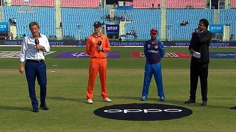 NED won the toss and elected to bat against AFG (Screengrab)