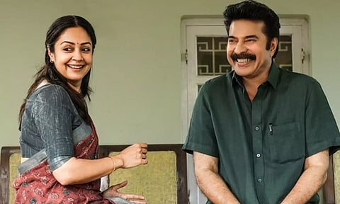 Jyotika with Mammootty. Daily Thanthi