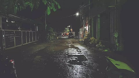 The dimly-lit street is turning into a dangerous zone for commuters