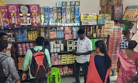 A cracker shop in Sivakasi