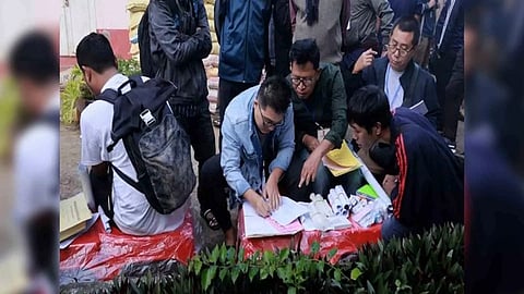 Election officials in Aizawl (Photo/ANI)