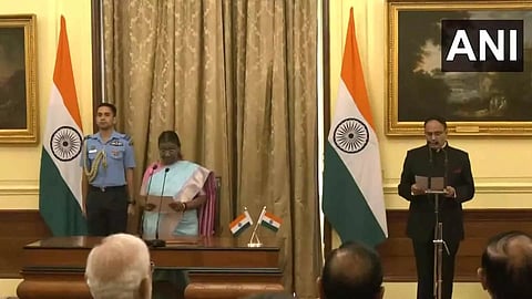 Information Commissioner Heeralal Samariya sworn in as the chief of the Central Information Commission (CIC) by President Droupadi Murmu (Photo/ANI)