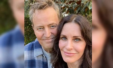 Matthew Perry with Courteney Cox