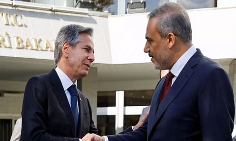 U.S. Secretary of State Blinken meets with Turkish Foreign Minister Fidan, in Ankara (Image: ANI)