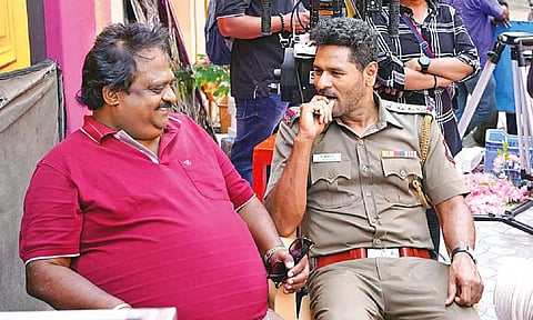 Prabhudeva, Shakthi Chidambaram (On location of the film)