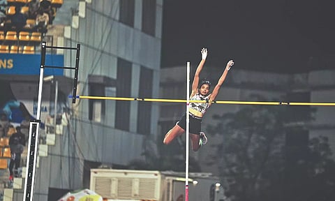 Baranica jumped 3.90m at the National Games that secured her the gold medal