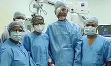 Chandrababu Naidu with the doctors