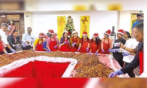 Cake-mixing at Savera Hotel and Sheraton Grand Chennai Resort &amp; Spa