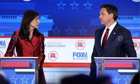 Former South Carolina Governor Nikki Haley and Florida Governor Ron DeSantis