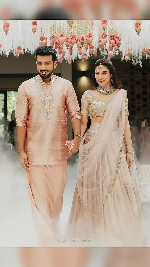 Actor Kalidas Jayaram gets engaged to model Tarini Kalingarayar