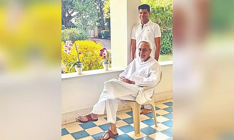 VK Pandian with Odisha CM Naveen Patnaik