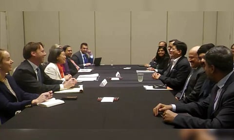 US Trade Representative Ambassador Katherine Tai, Union Minister for Commerce and Industry Piyush Goyal (ANI)