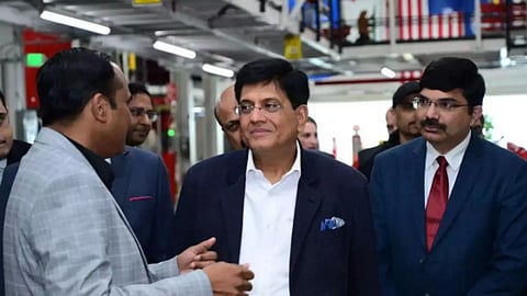 Minister Piyush Goyal visited the manufacturing facility of Tesla (Instagram)