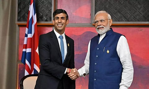 UK Prime Minister Rishi Sunak and Indian Prime Minister Narendra Modi (Photo: Reuters)