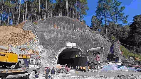 Construction tunnel in Uttarakhand's Uttarkashi&nbsp;