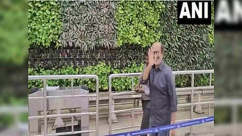 Actor Rajinikanth leaves for Mumbai to watch World Cup semi-finals (Photo/ANI)