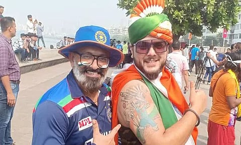 Fans outside the Wankhede Stadium