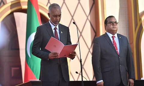 Maldives President Mohamed Muizzu takes oath