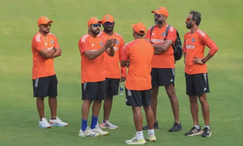 Indian team practicing for the final against Australia. (PTI)