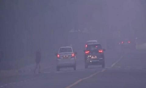 Visuals from Nehru Park, shot at 6:30 am (ANI)