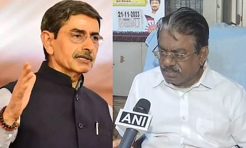 Tamil Nadu Governor RN Ravi; DMK spokesperson TKS Elangovan (ANI)